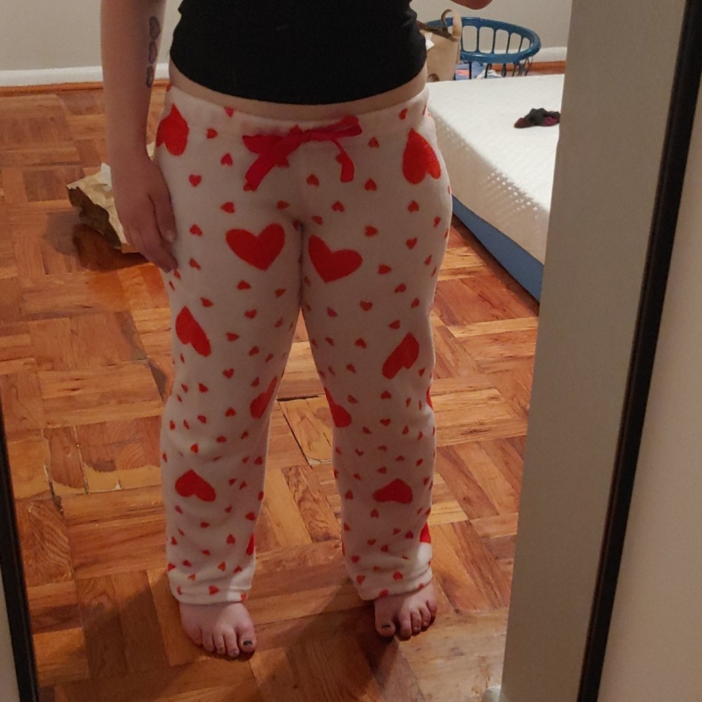 Rue21 Pink Heart Fleece Pants